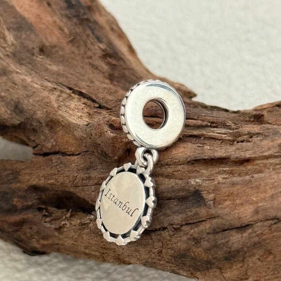 Pandora ISTANBUL Heart around S925 Silver Dangle Charm - Picture 3 of 4